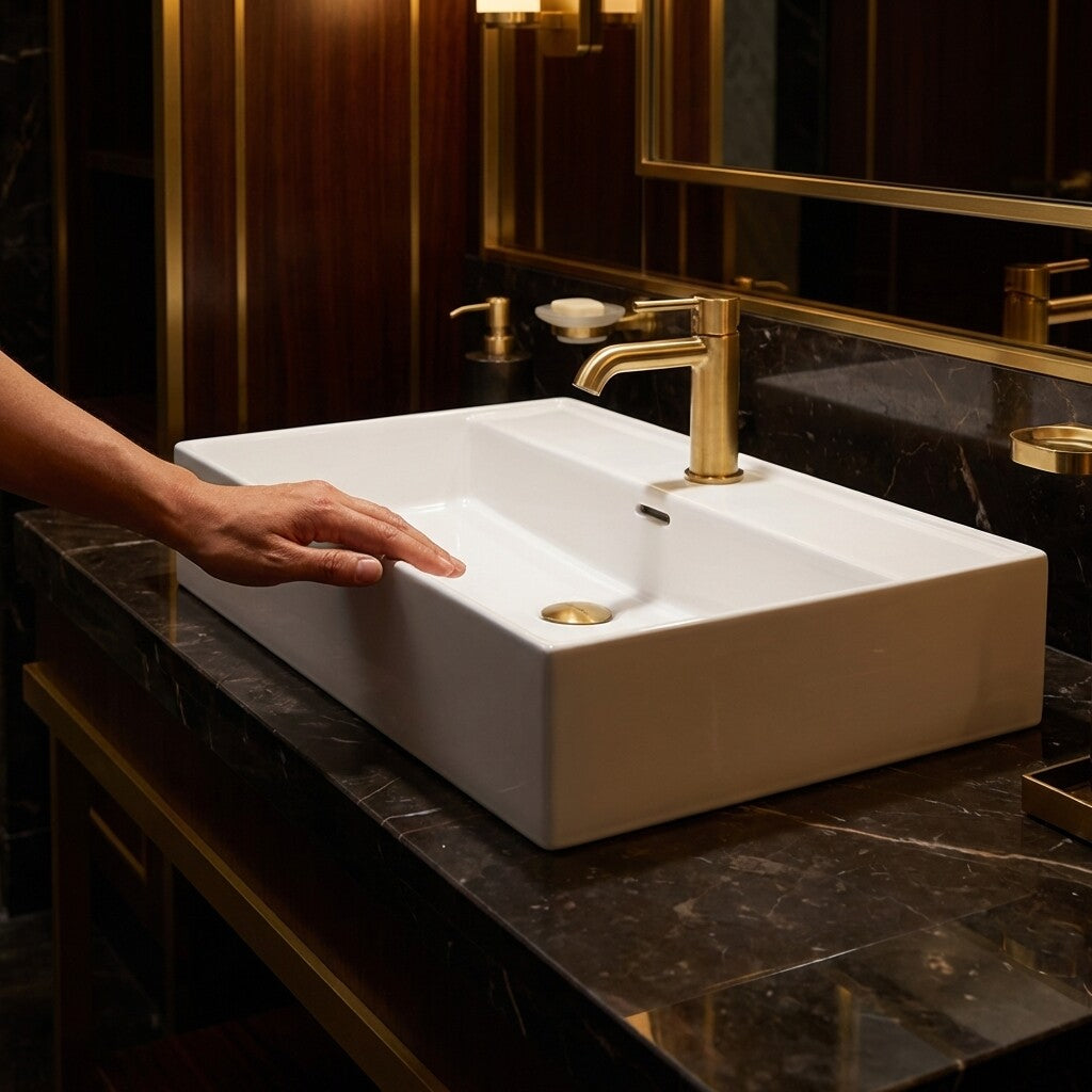 BOCCHI MILANO LAVABO 80 CM - PARLAK BEYAZ