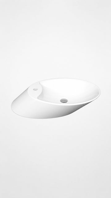  VESSEL BATARYA BANKLI ÇANAK LAVABO 72 CM  PARLAK BEYAZ 