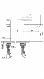 NEWARC BOLD LAVABO BATARYASI - KROM - Küçük resim 3