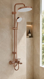 VALTEMO VALENTINI + BIGART 2'Lİ BANYO VE ROBOT DUŞ SETİ - FIRÇALI BRONZ - Küçük resim 2
