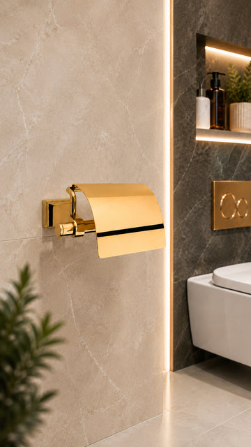  STEPLINE KAPAKLI TUVALET KAĞITLIĞI GOLD (BA1000 010 GL)