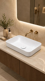 BOLD TEZGAHÜSTÜ LAVABO 60 CM BEYAZ (6860) - Küçük resim 2