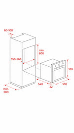 HAK 625 WH ANKASTRE FIRIN BEYAZ (111020055) - Küçük resim 3