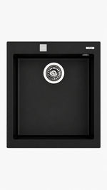 FORSQUARE GRANİT EVYE TEK GÖZ 57X50 SİYAH (115230005) - Küçük resim 1
