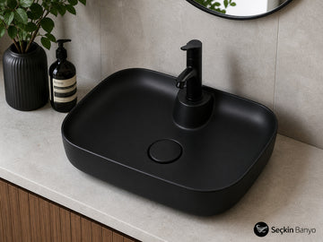 TEZGAH ÜSTÜ LAVABO 60*40 PREMIUM CLASS SİYAH ESV-16260-2001
