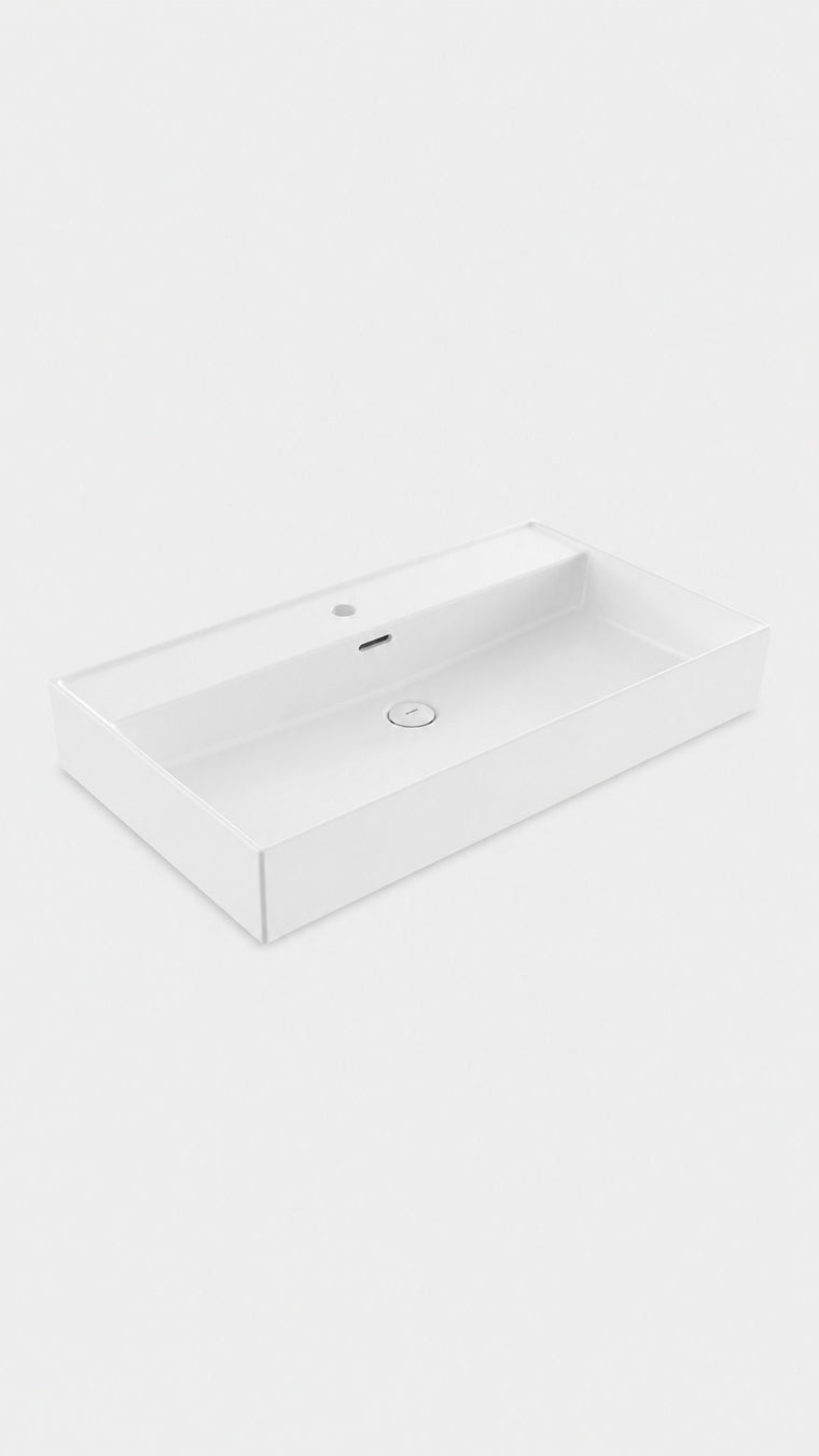 BOCCHI MILANO LAVABO 80 CM - PARLAK BEYAZ