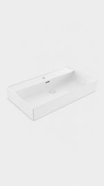 BOCCHI MILANO LAVABO 80 CM - PARLAK BEYAZ - Küçük resim 1