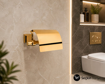  STEPLINE KAPAKLI TUVALET KAĞITLIĞI GOLD[BA1000 010 GL]
