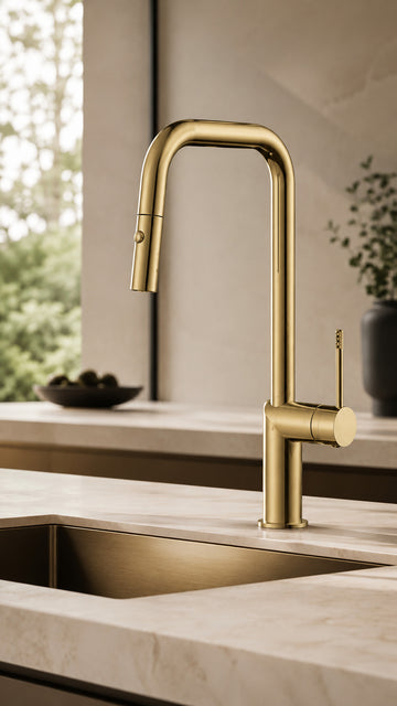 VARIO BRUSHED GOLD PULL OUT MUTFAK BATARYASI (VM-2144)