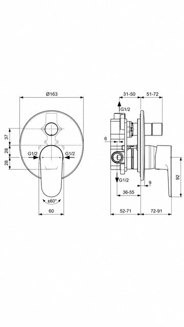 IDEAL CERAFİNE O ANK.BANYO BAT.-KROM-KIT1+KIT2