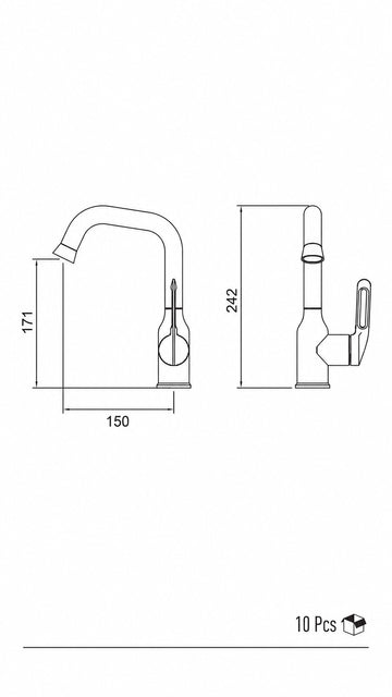 STELLO LAVABO BATARYASI MAT ALTIN  (VM-1404)