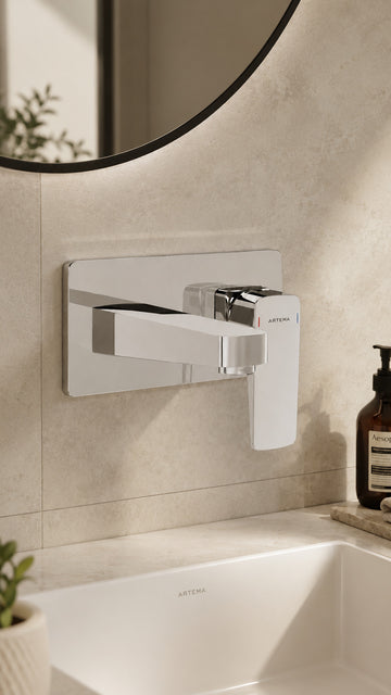 ARTEMA ROOT SQUARE ANKASTRE LAVABO BATARYASI KROM
