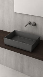 VESSEL DİKDÖRTGEN LAVABO 56X38 CM -MAT ANTRASİT (1172-020-0125) - Küçük resim 2