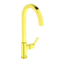 GUSTO KUĞU EVİYE BAT.-BRUSHED GOLD-KARE BORU